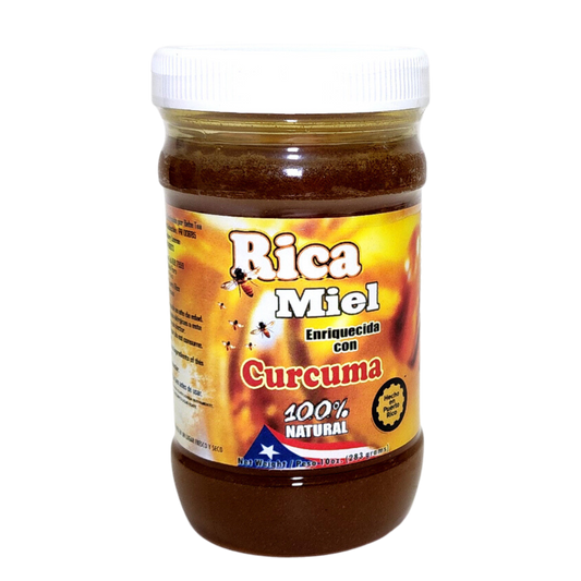 RicaMiel Pura Multifloral con Curcuma 10oz