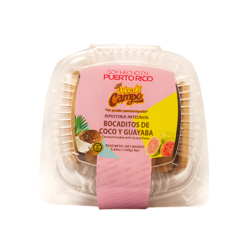 Bocaditos de Galleta de Coco y Pasta de Guayaba 4pz/5.64oz